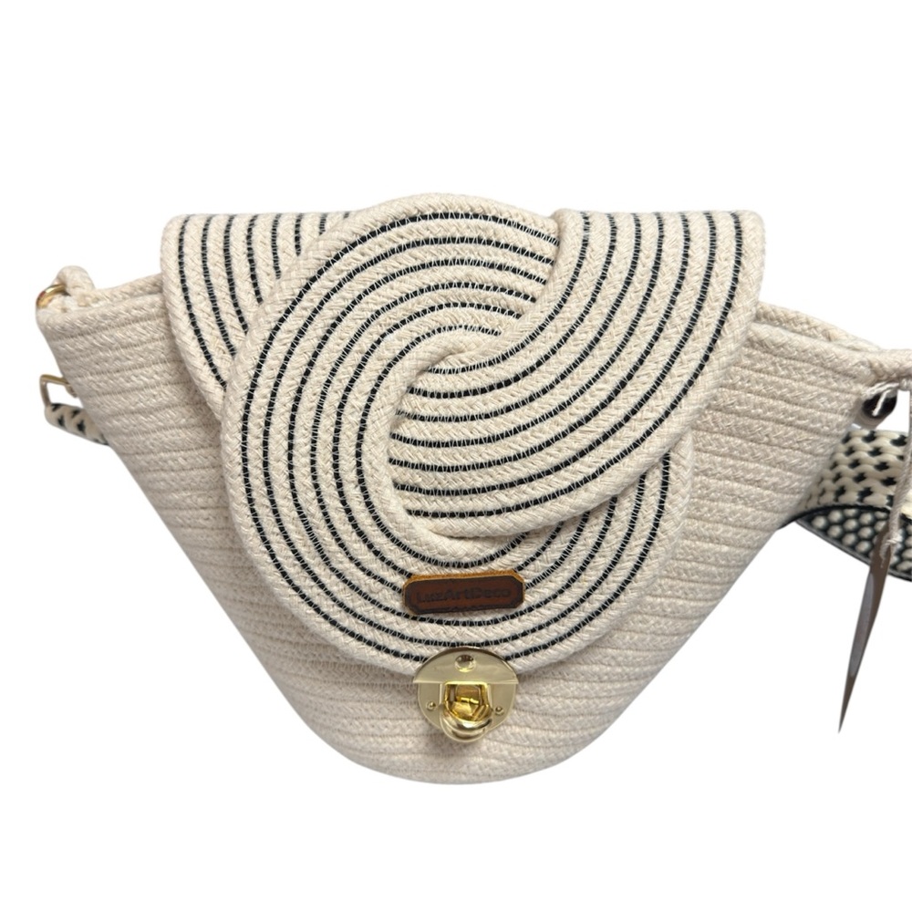 Elegant Cream Woven Bag